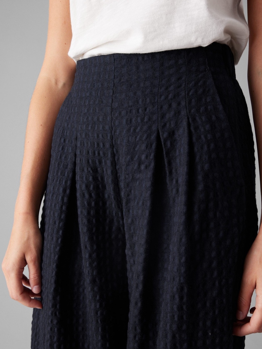 Toast Corinne Herringbone Wide Leg Trouser Pants Wool Cotton Size 6 NWT - Picture 3 of 10